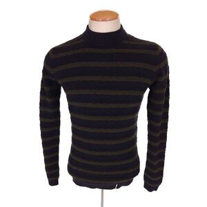 ANERKJENDT Akrico Sweater Size S Mens Blue Green Rolled Cable Knit 9519224